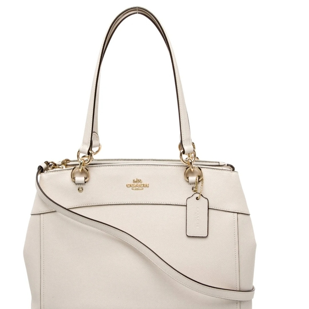 White Coach Brooke Carryall Made Of Crossgrain Leather - Picture 2 of 9